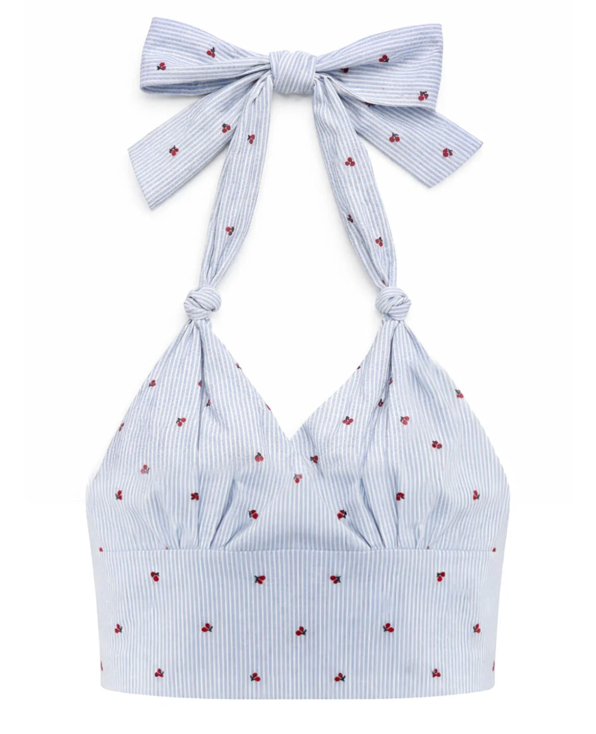 girls cherry print halter top