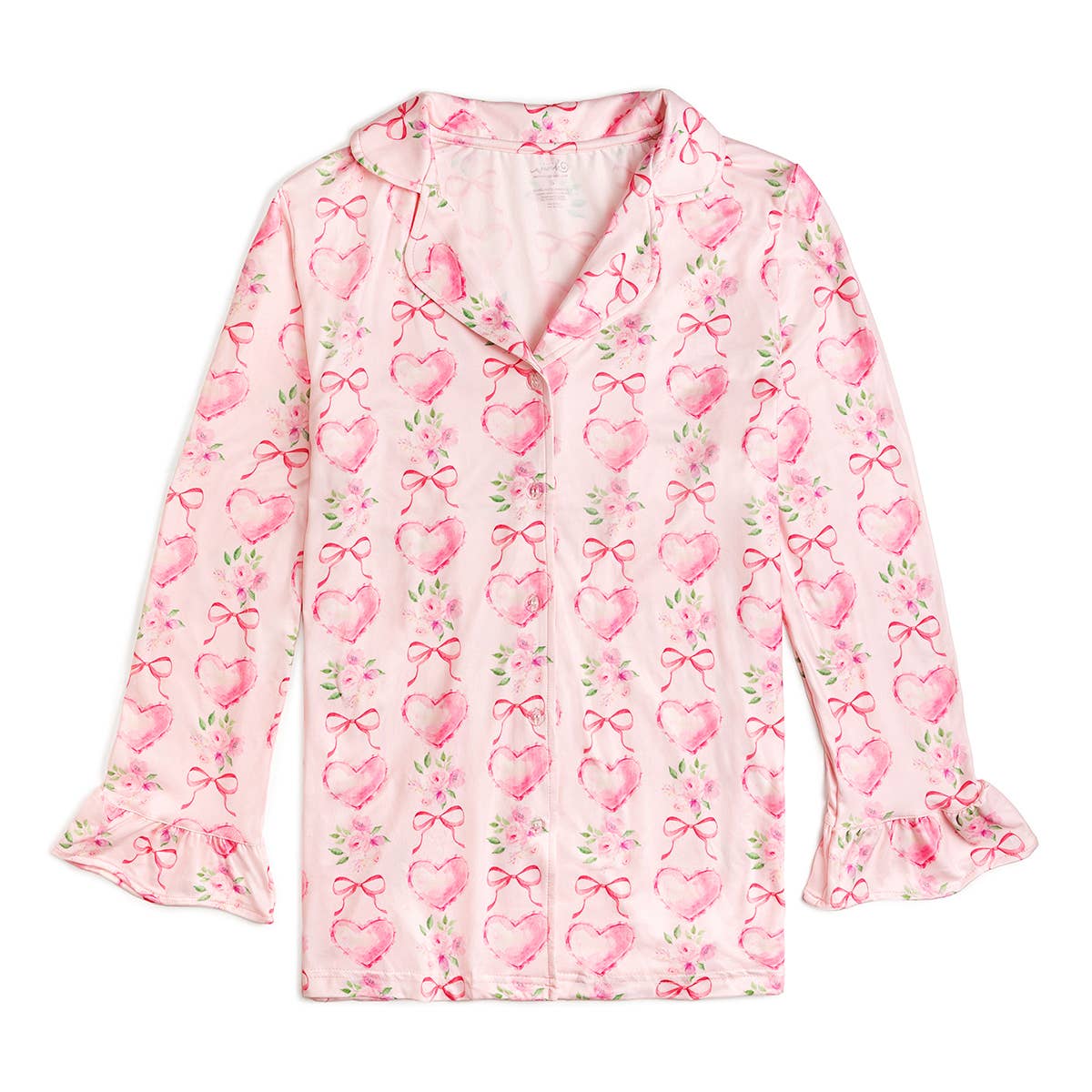 Sweet Wink Heart Floral Trellis Valentine's Day Women's Lounge Set