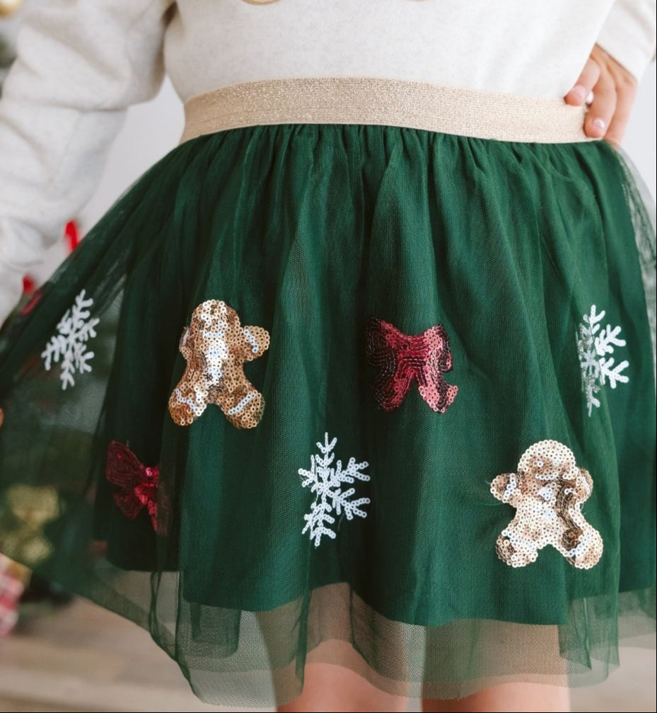 Sweet Wink Gingerbread Joy Tutu Skirt