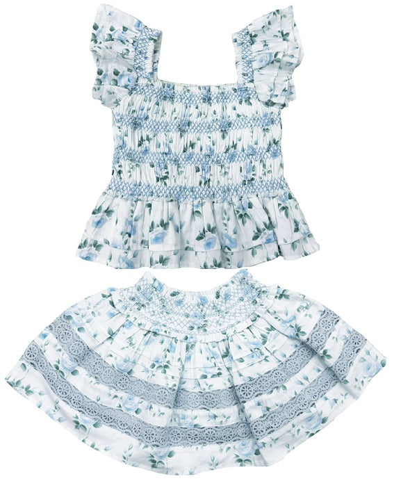 Alto Modas Blue Roses Kate Blouse & Parker Skirt