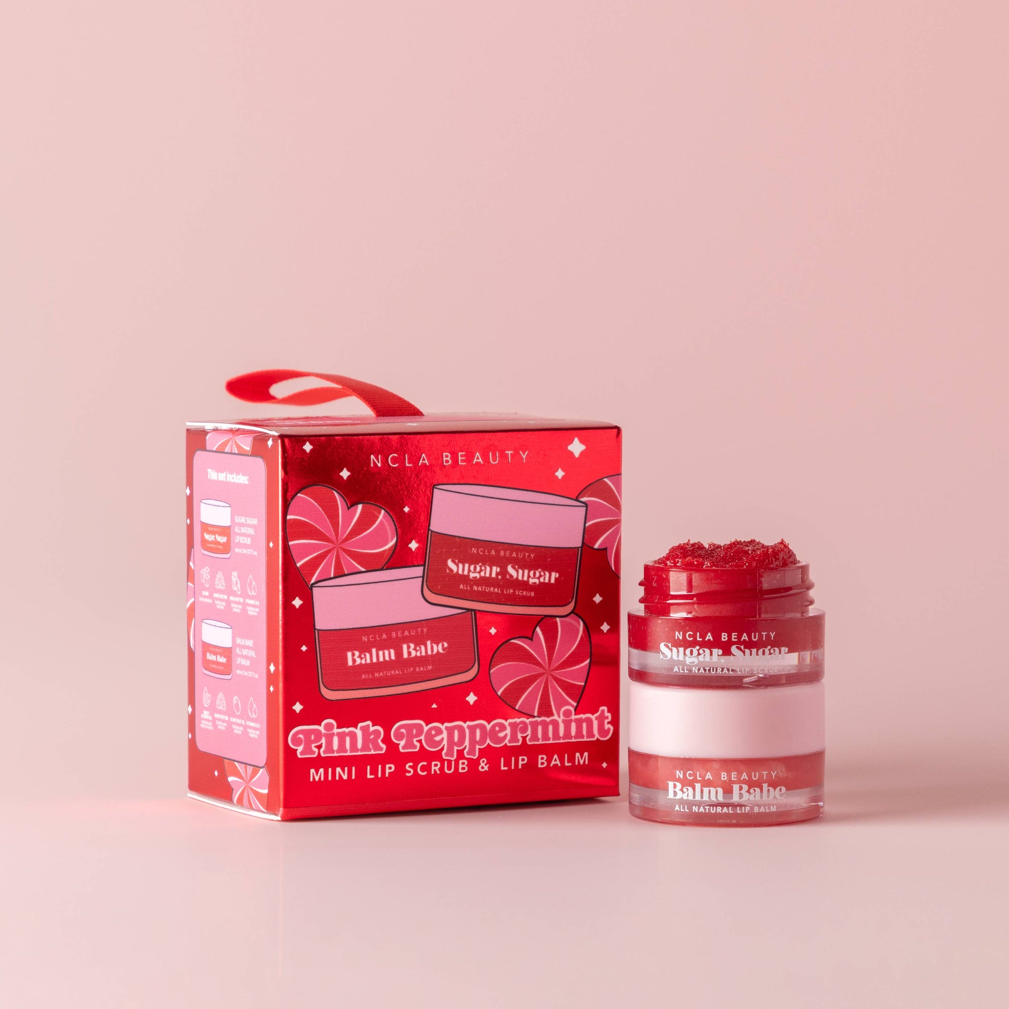 Ornament Mini - Pink Peppermint Lip Scrub + Balm Set Gift Set