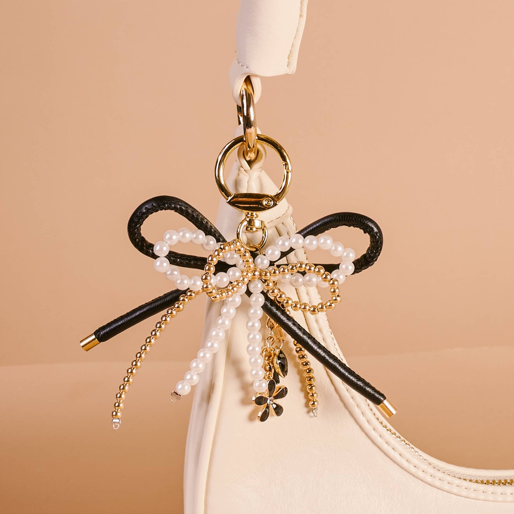 Layered Bows Bag Charm-Bow Glam