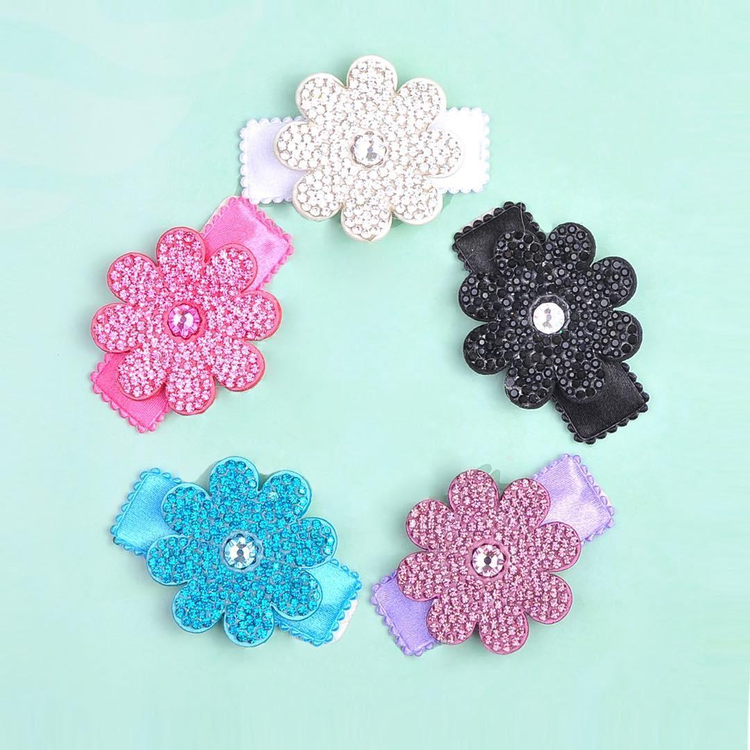 Bari Lynn 3&quot; Crystalized Flower Clip- Aqua - Everything But The PrincessBari Lynn