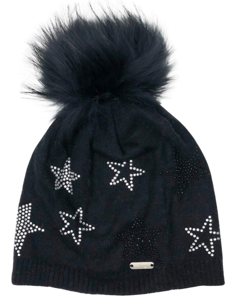 Bari Lynn Black Rhinestone Star Pom Pom Hat - Everything But The PrincessBari Lynn