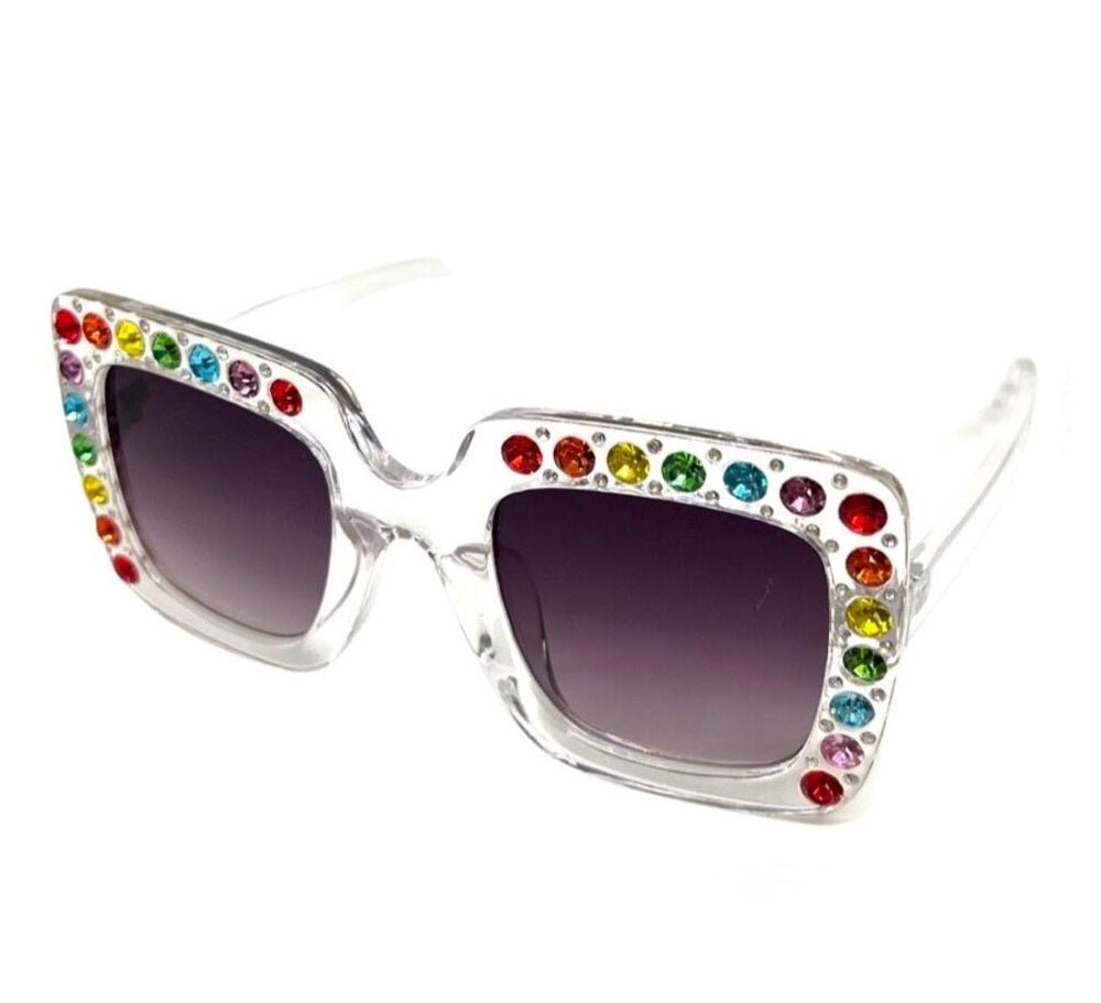 Bari Lynn Crystal Elton Sunglasses- Clear Rainbow - Everything But The PrincessBari Lynn