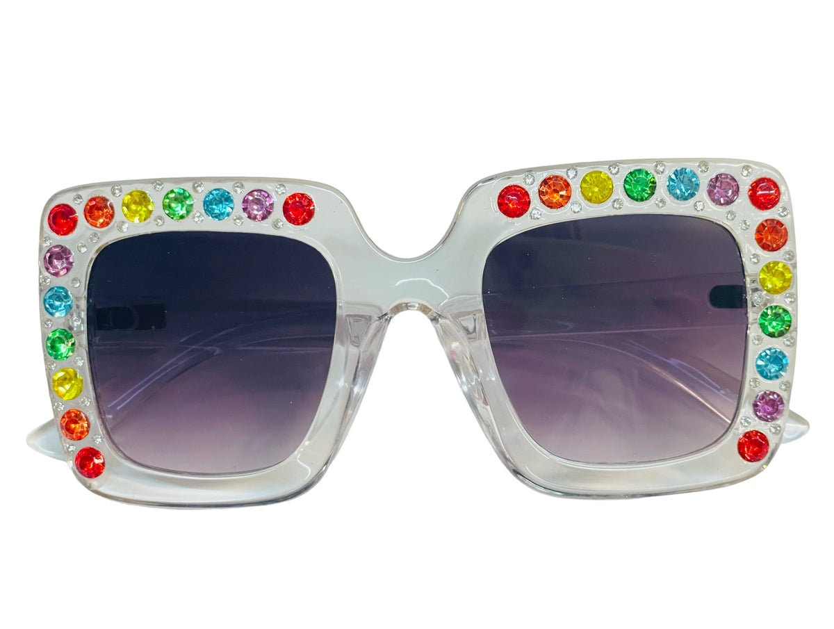 Bari Lynn Crystal Elton Sunglasses- Clear Rainbow - Everything But The PrincessBari Lynn