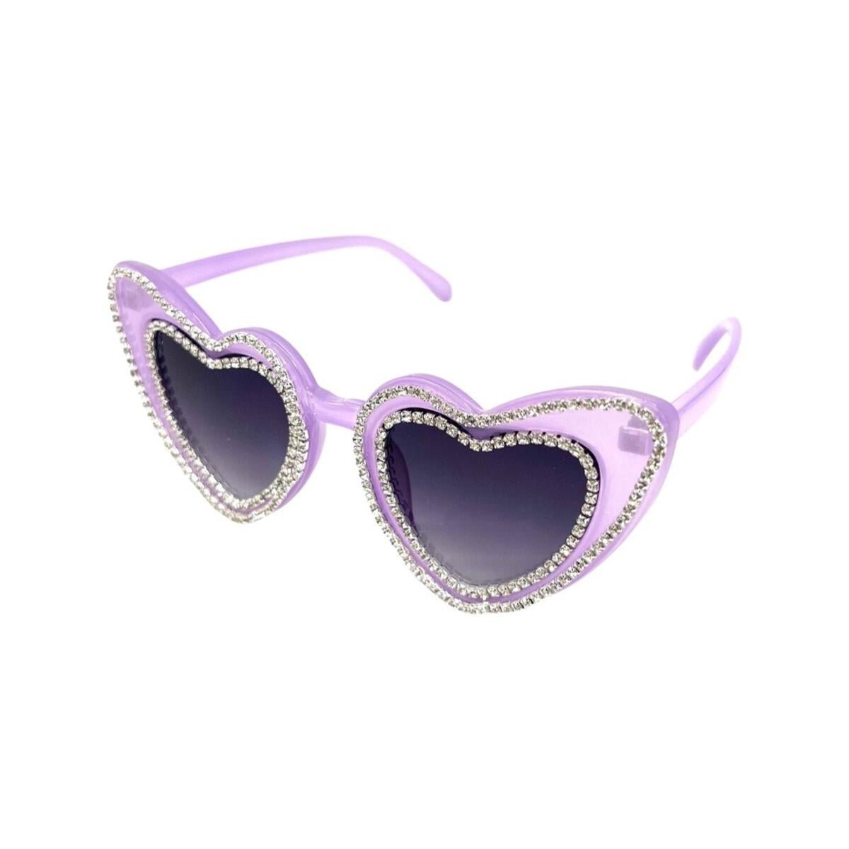 Bari Lynn Crystal Heart Sunglasses- Lavender - Everything But The PrincessBari Lynn