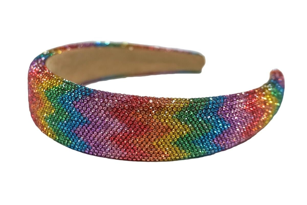 Bari Lynn Crystal Rainbow Aztec Headband - Everything But The PrincessBari Lynn