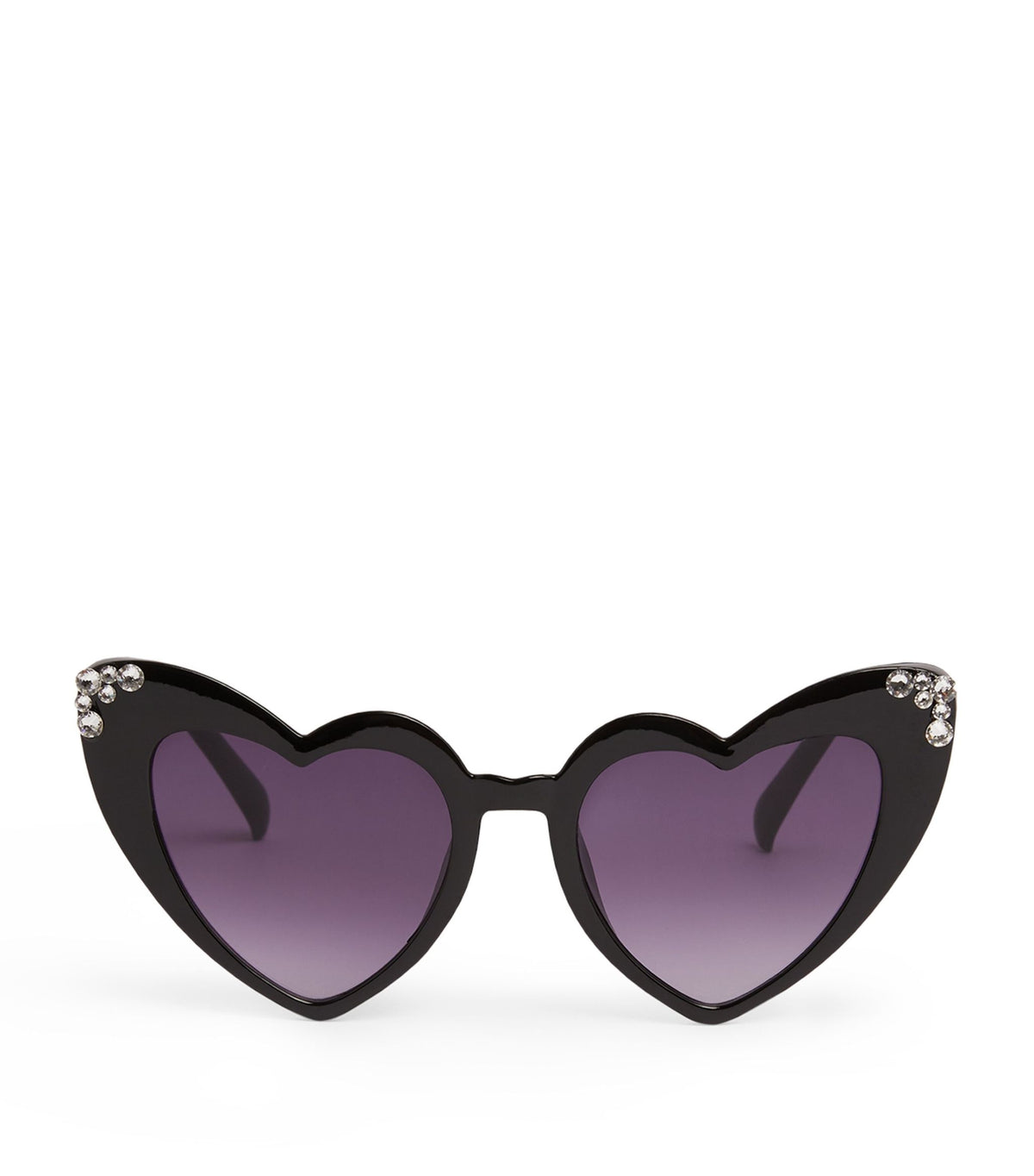 Bari Lynn Heart Shaped Sunglasses- Black