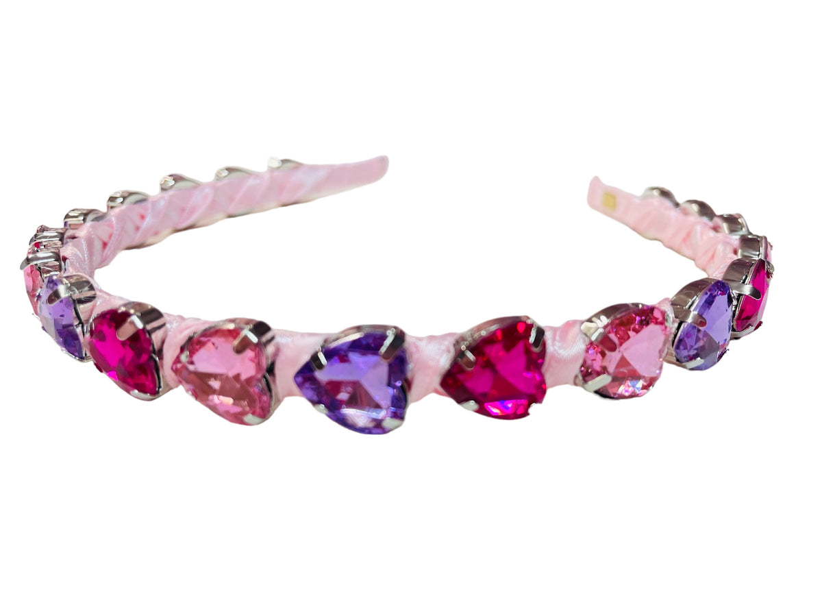 Bari Lynn Pink &amp; Lavender Heart Jewel Headband - Everything But The PrincessBari Lynn