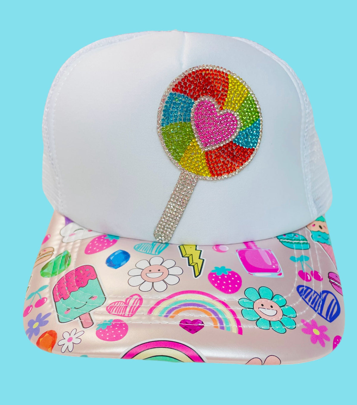 Bari Lynn Smiley Print Lollipop Trucker Hat * Toddler &amp; Tween - Everything But The PrincessBari Lynn