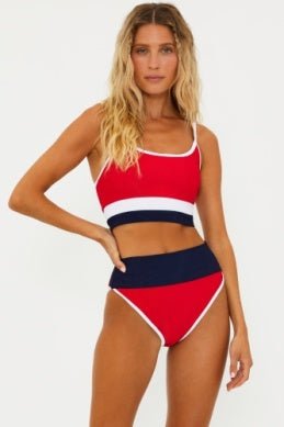 Beach Riot Adult/Junior Emmy Swim Bottom - Americana Colorblock - Everything But The PrincessbEACH rIOT