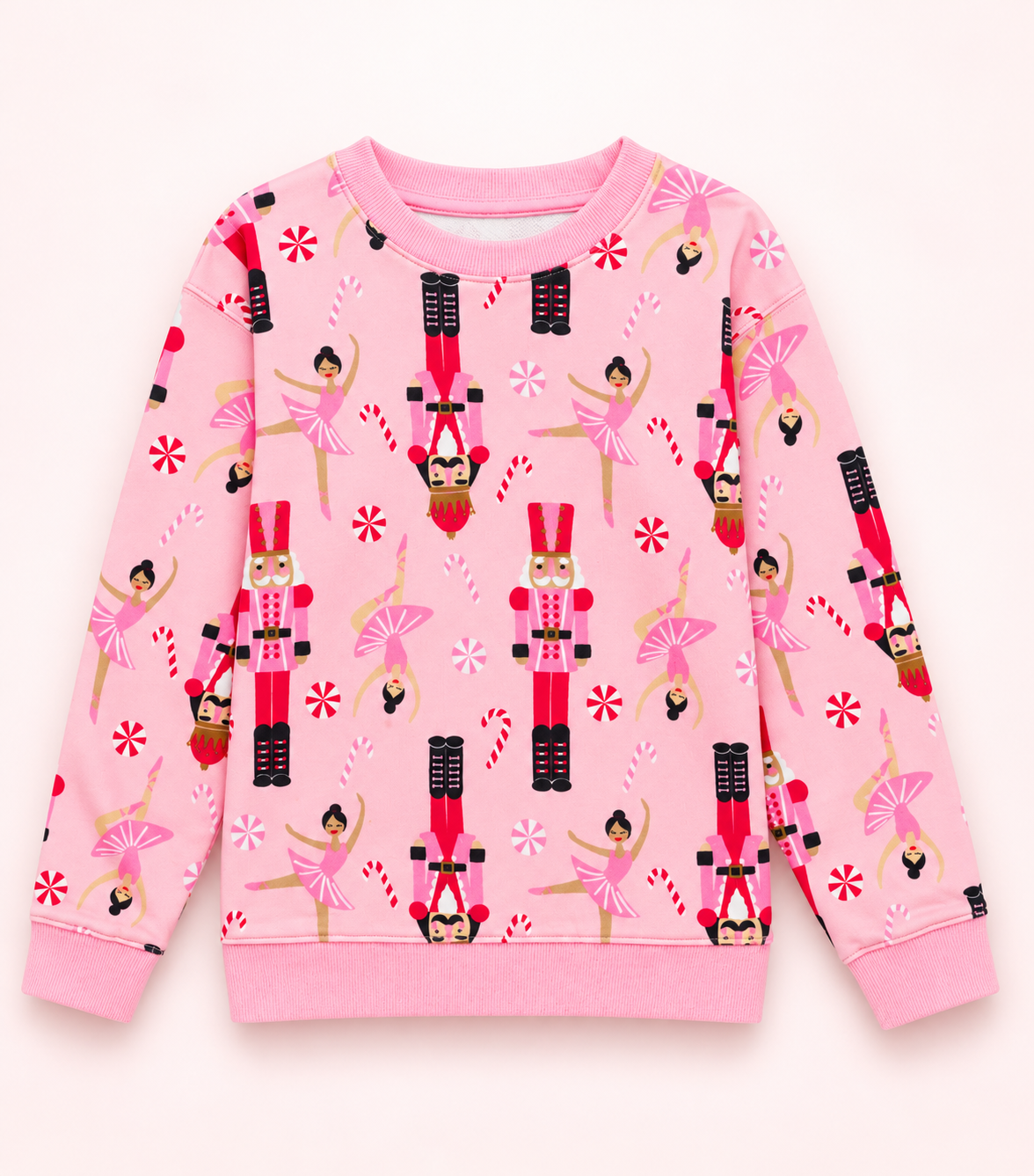 Pink Nutcracker Holiday printed Beach Riot Little Cassia sweatshirt