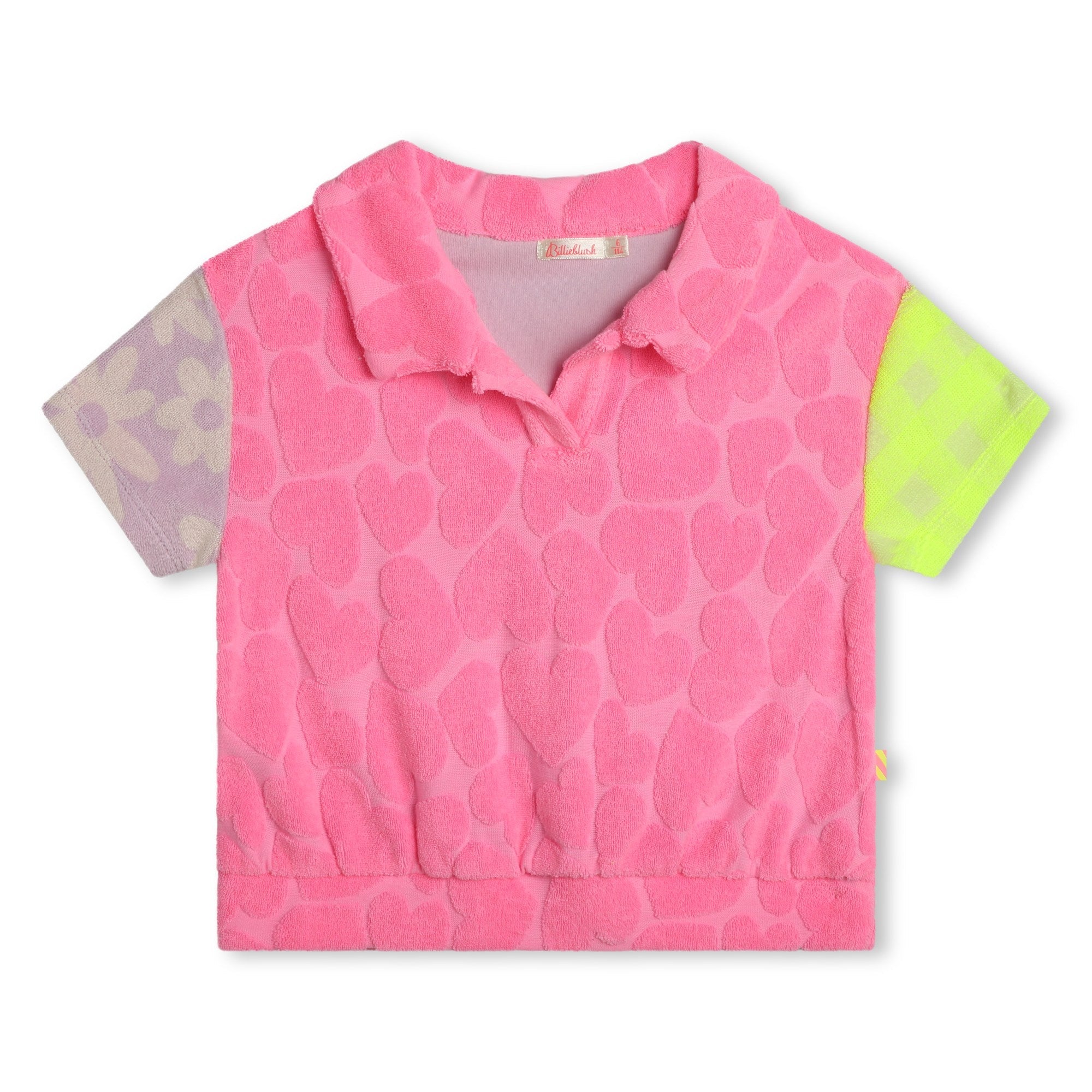 Billieblush Heart Print Terry Polo - Everything But The PrincessBillieblush