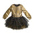 Imoga Miley Black & Gold Heart Party Dress