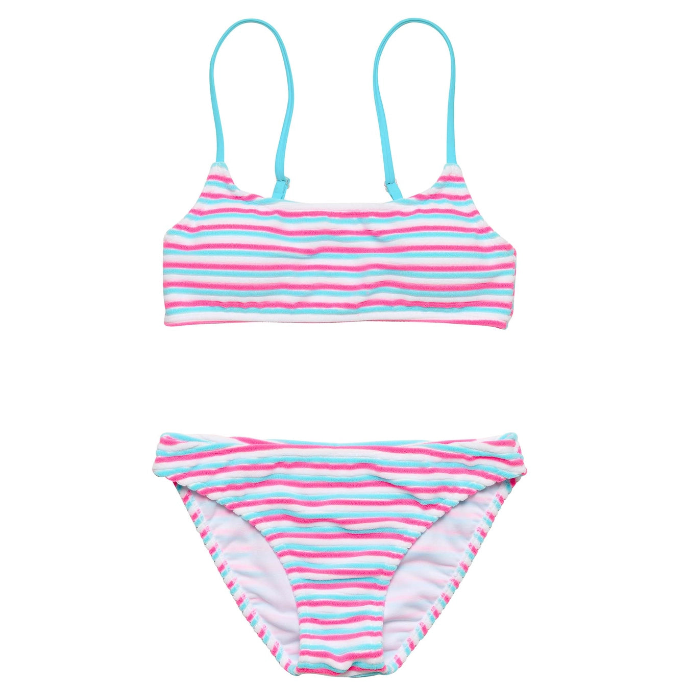 Snapper Rock Sorbet Stripe Tween Crop Bikini