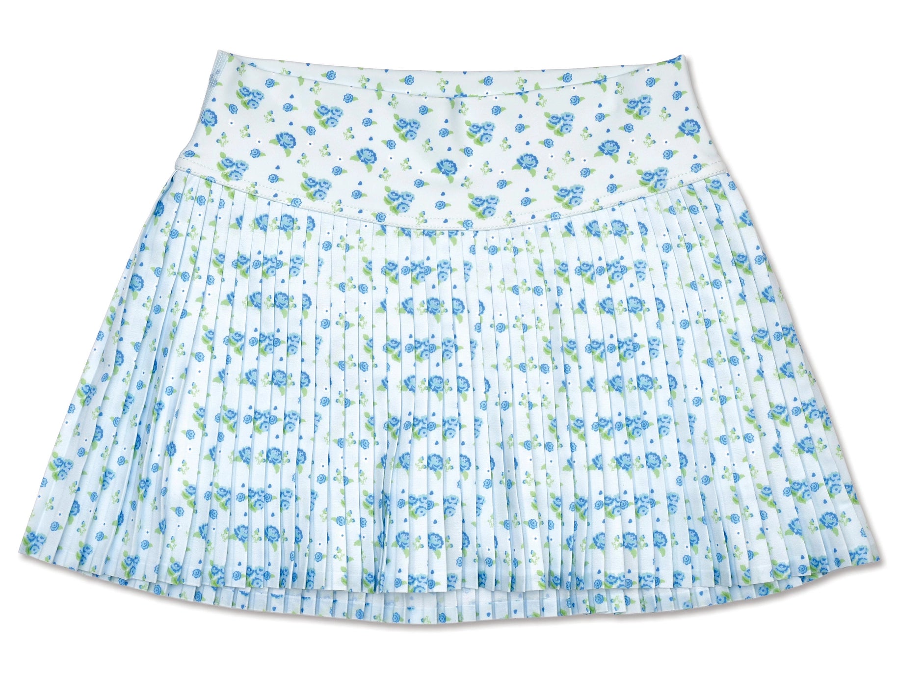 Iscream Blue Floral Pleated Skort * Built In Shorts *