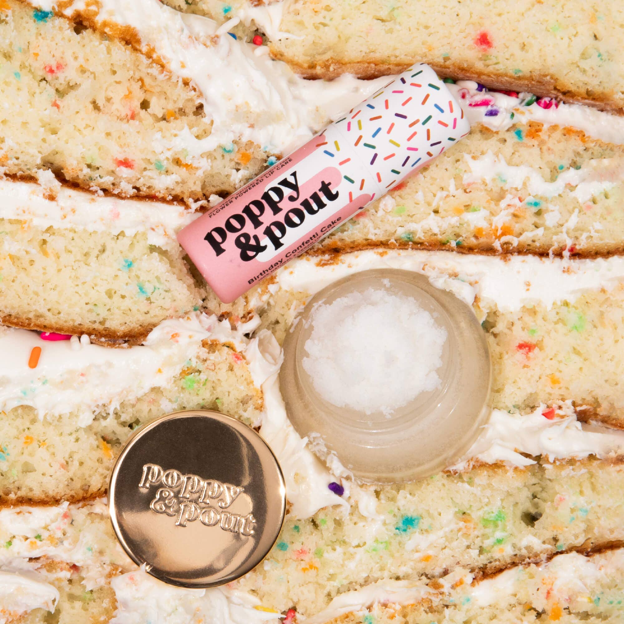 Poppy & Pout  Lip Care Duo-Birthday Confetti Cake