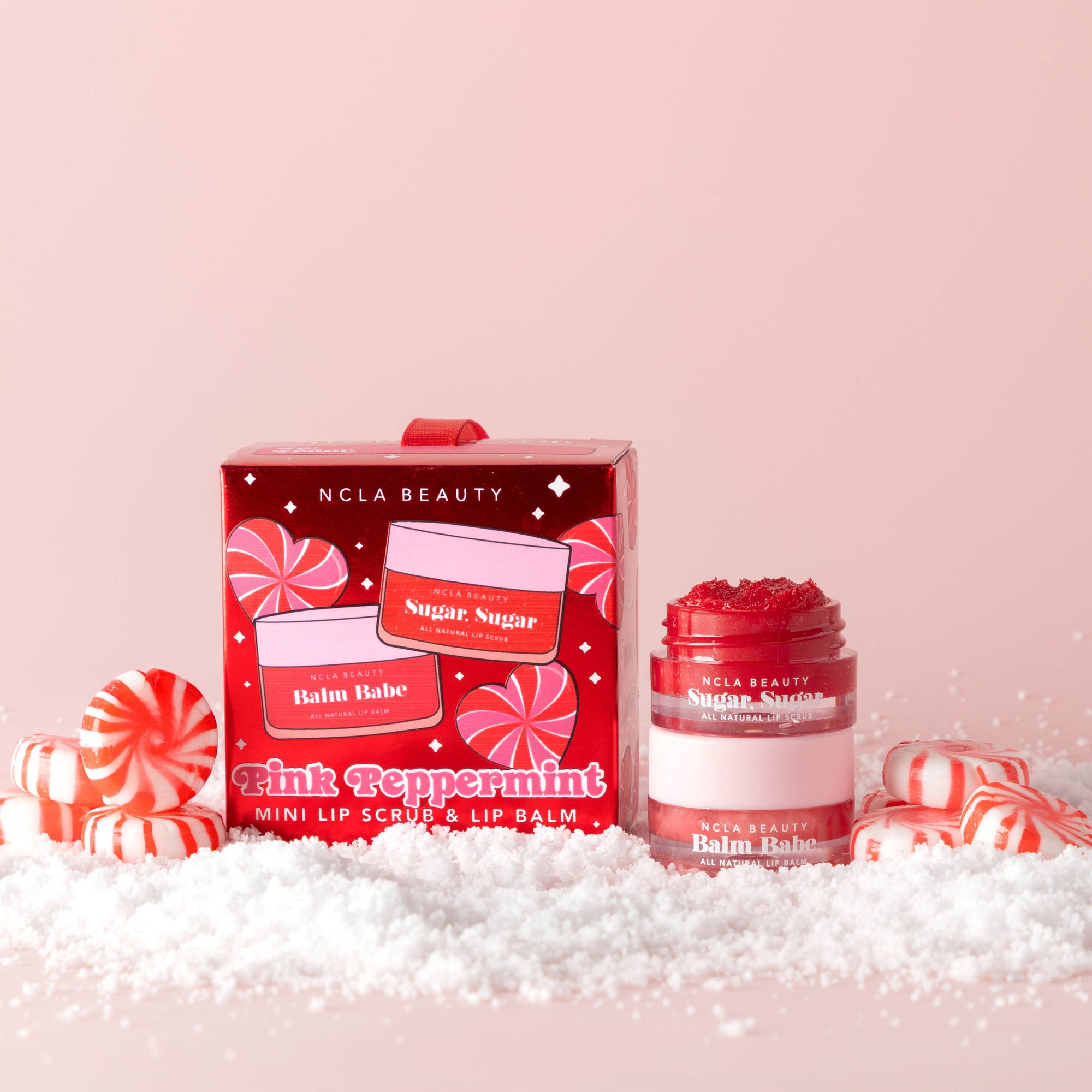 Ornament Mini - Pink Peppermint Lip Scrub + Balm Set Gift Set