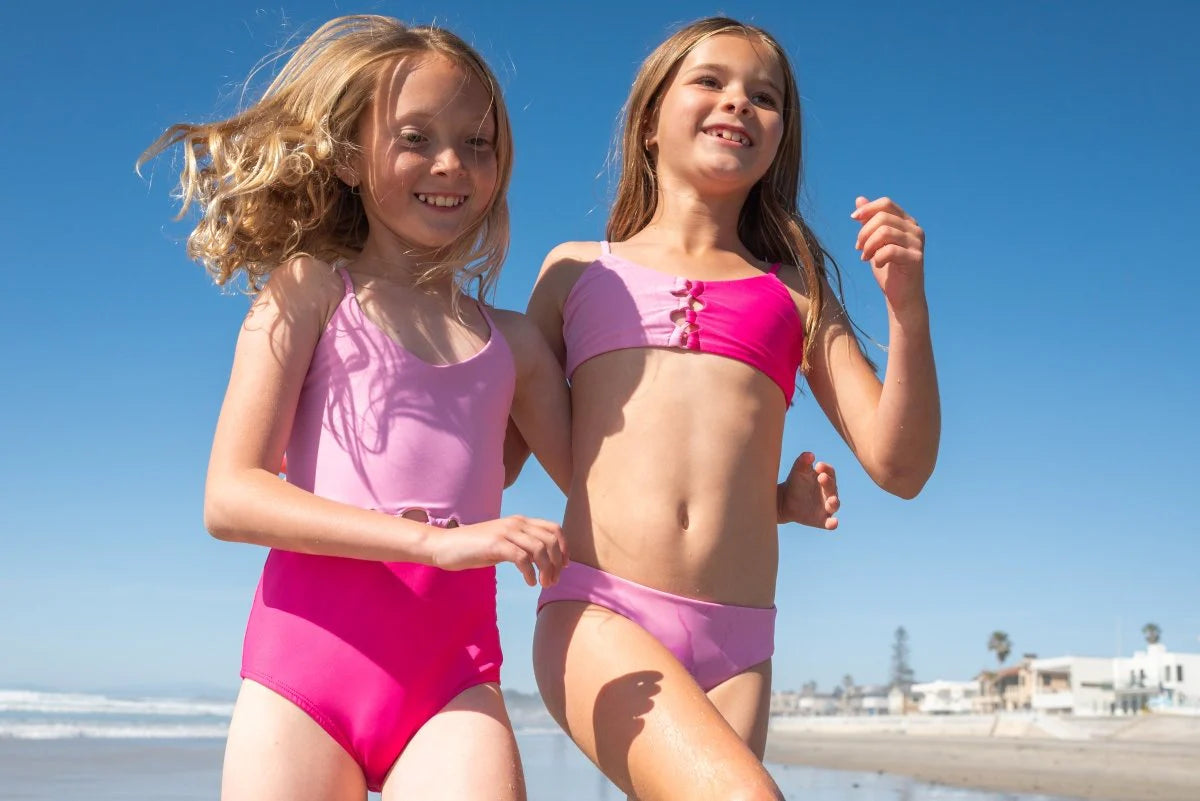 PQ Kids Cammie Loop 2pc Swimsuit - Pinks