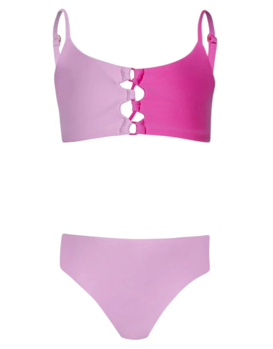 PQ Kids Cammie Loop 2pc Swimsuit - Pinks