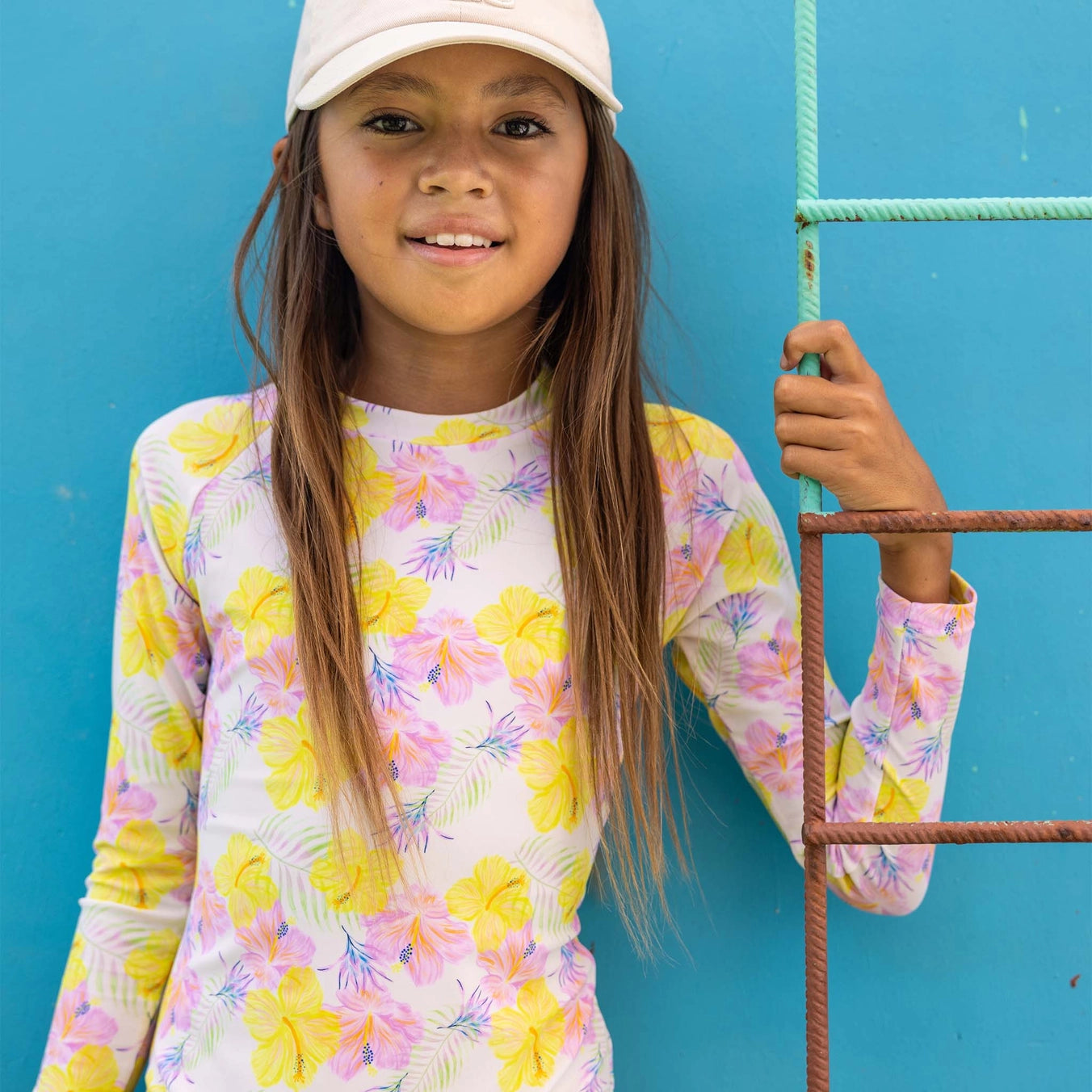 Snapper Rock Aloha Vacay Long Sleeve 1pc Rashguard- Tween