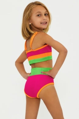 Beach Riot Kids Little Eva &amp; Emmy 2pc Swimsuit - Neon Sunset *Preorder*