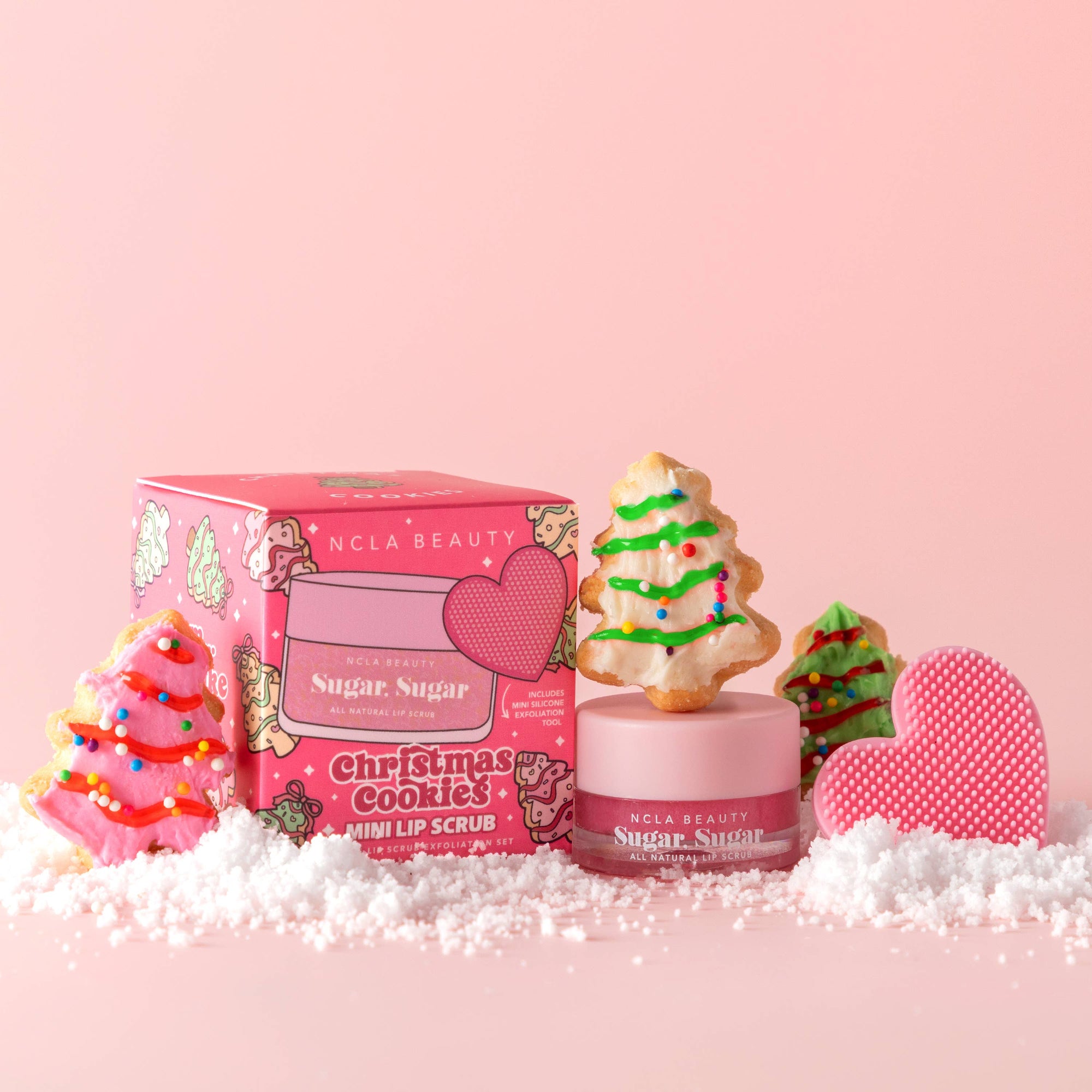 Ornament Mini - Christmas Cookies Lip Scrub + Scrubber Gift Set