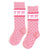 Little Stocking Co. - Pink Bow Scalloped Knee High Socks