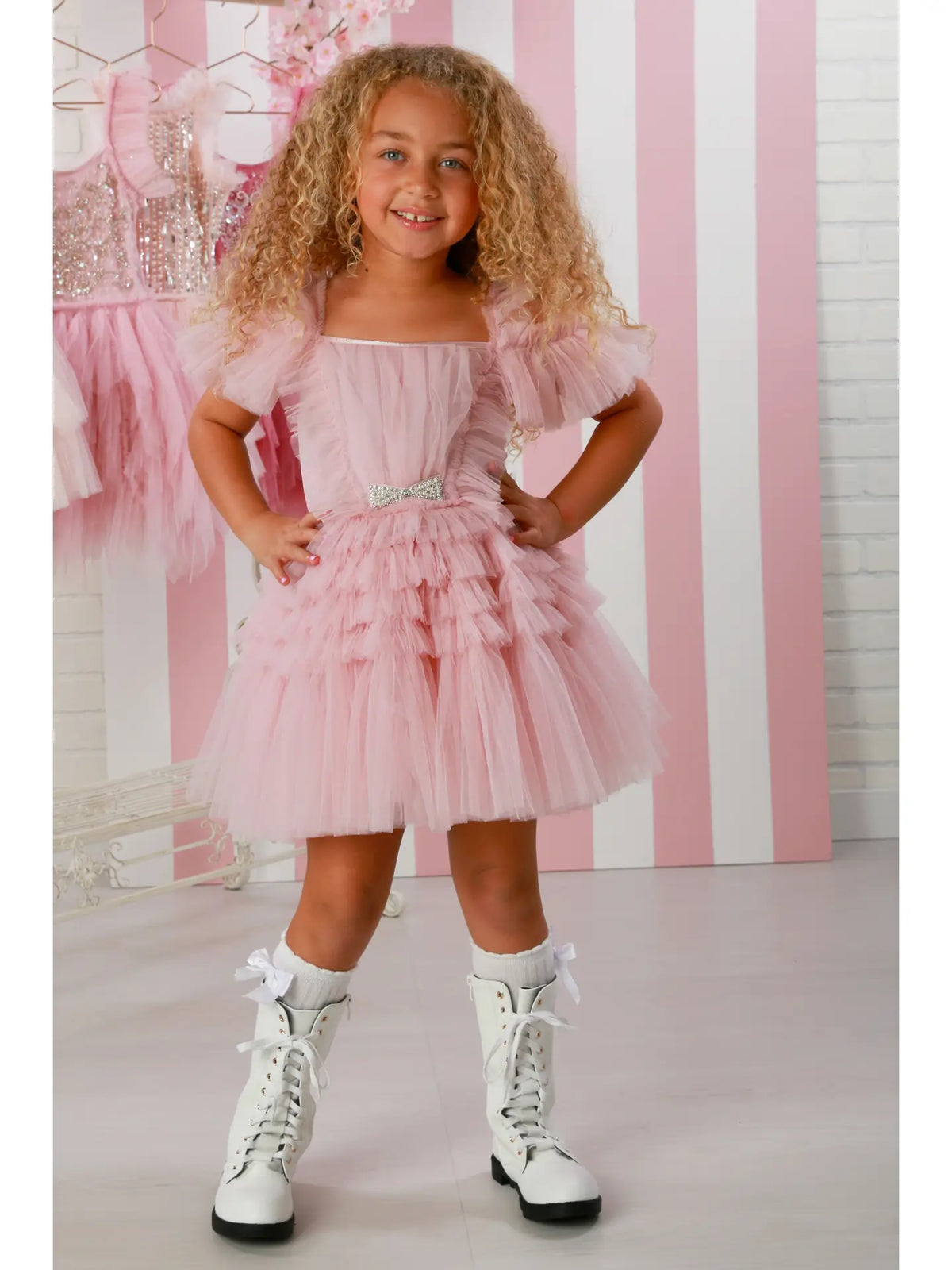 Ooh! La, La! Couture Zoe Pink Tutu Dress W/ Bow