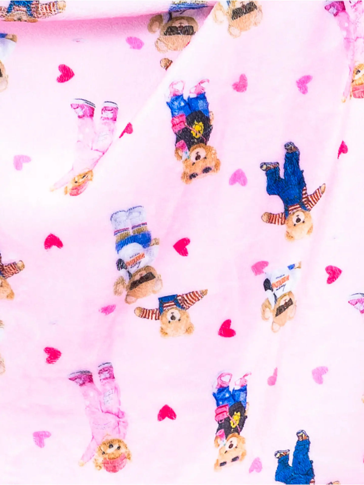 Preppy Goose 2pc Tee + Plush Pant Set-Teddy Bear