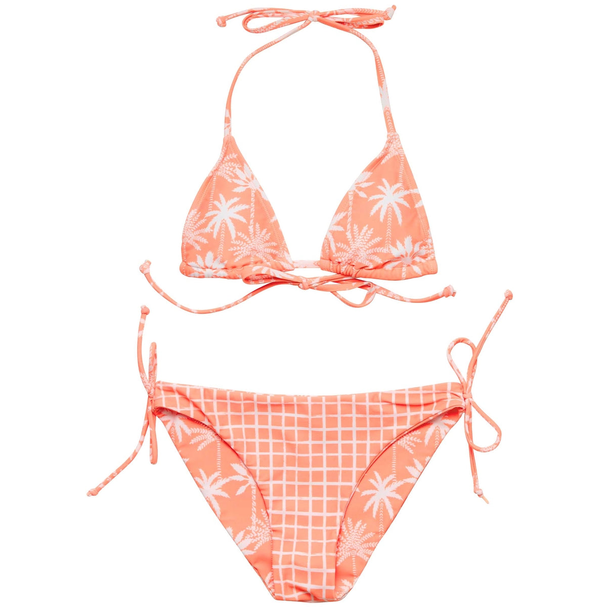 Snapper Rock Cali Palms Tween Triangle Bikini - Reversible Bottoms