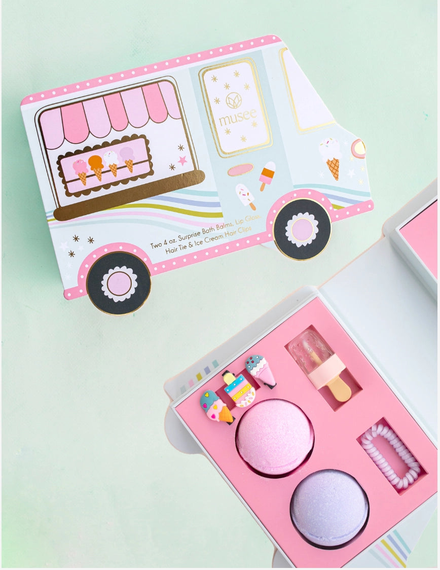 Musee - Ice Cream Truck Bath Balm &amp; Accessory GIft Set