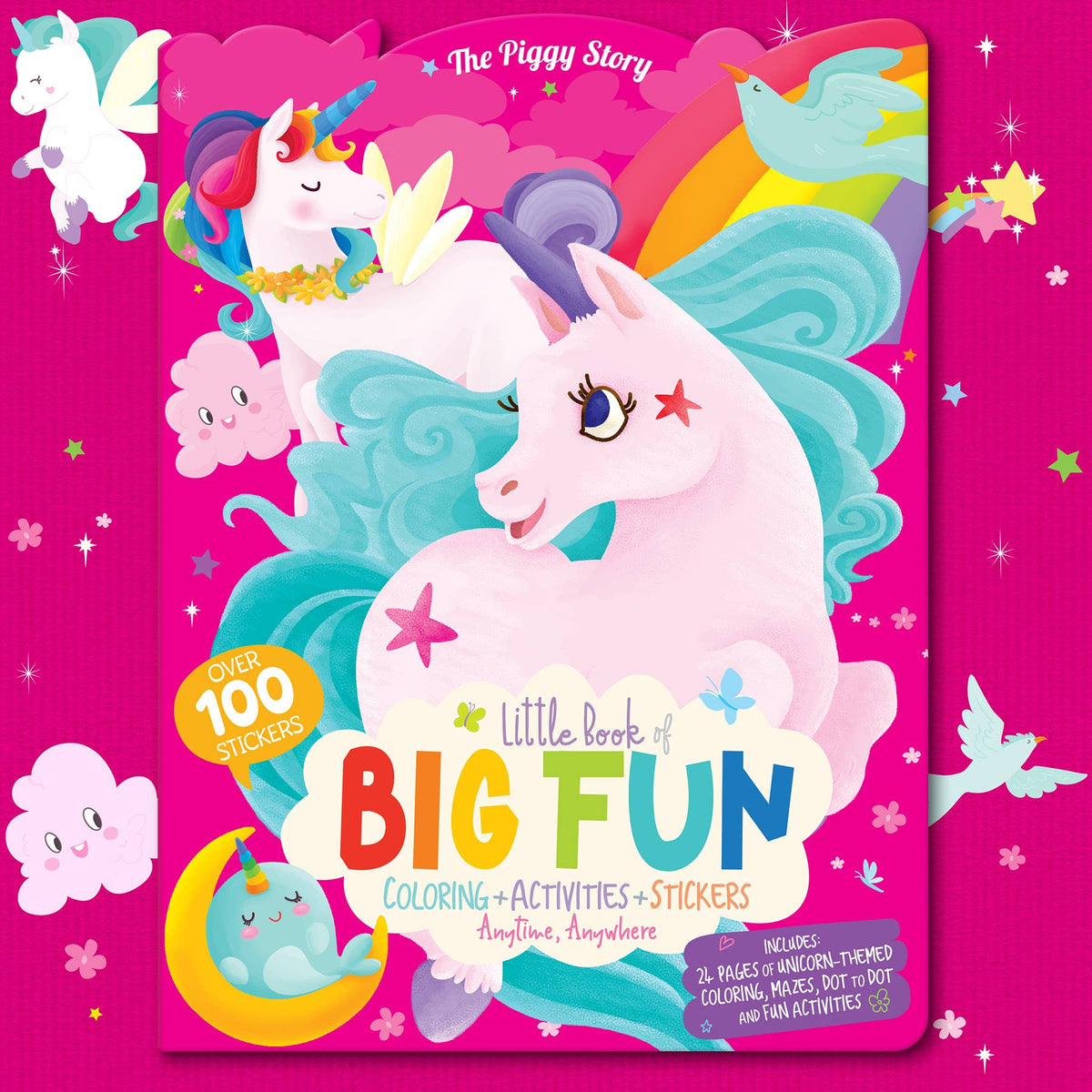 Unicorn Land Mini Activity Book and Stackable Crayon Gift Pack