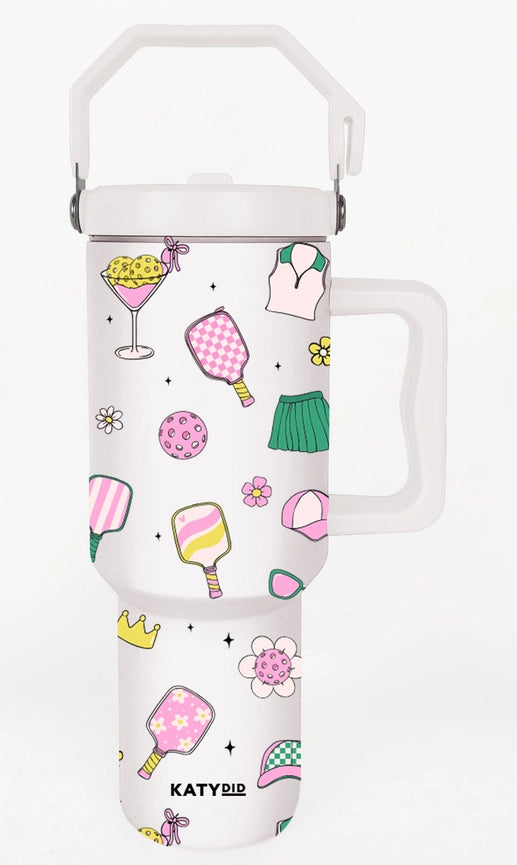 Pickleball Girly 38 oz Tumbler