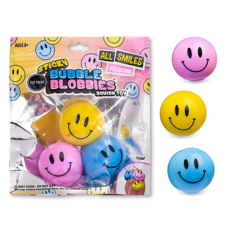 Top Trenz Sticky Bubble Blobbies - Happy Faces