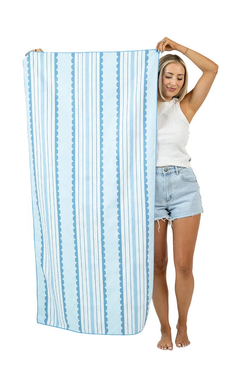 Blue Bows Quick Dry/Sand Free Beach Towel