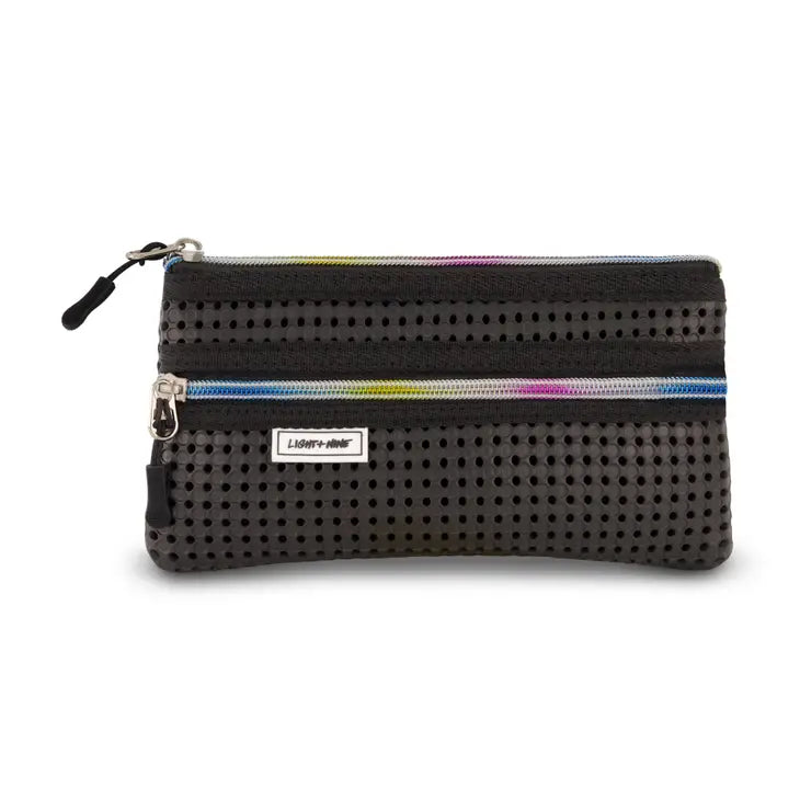 Light + Nine Black Rainbow Pink Pencil Pouch - Everything But The