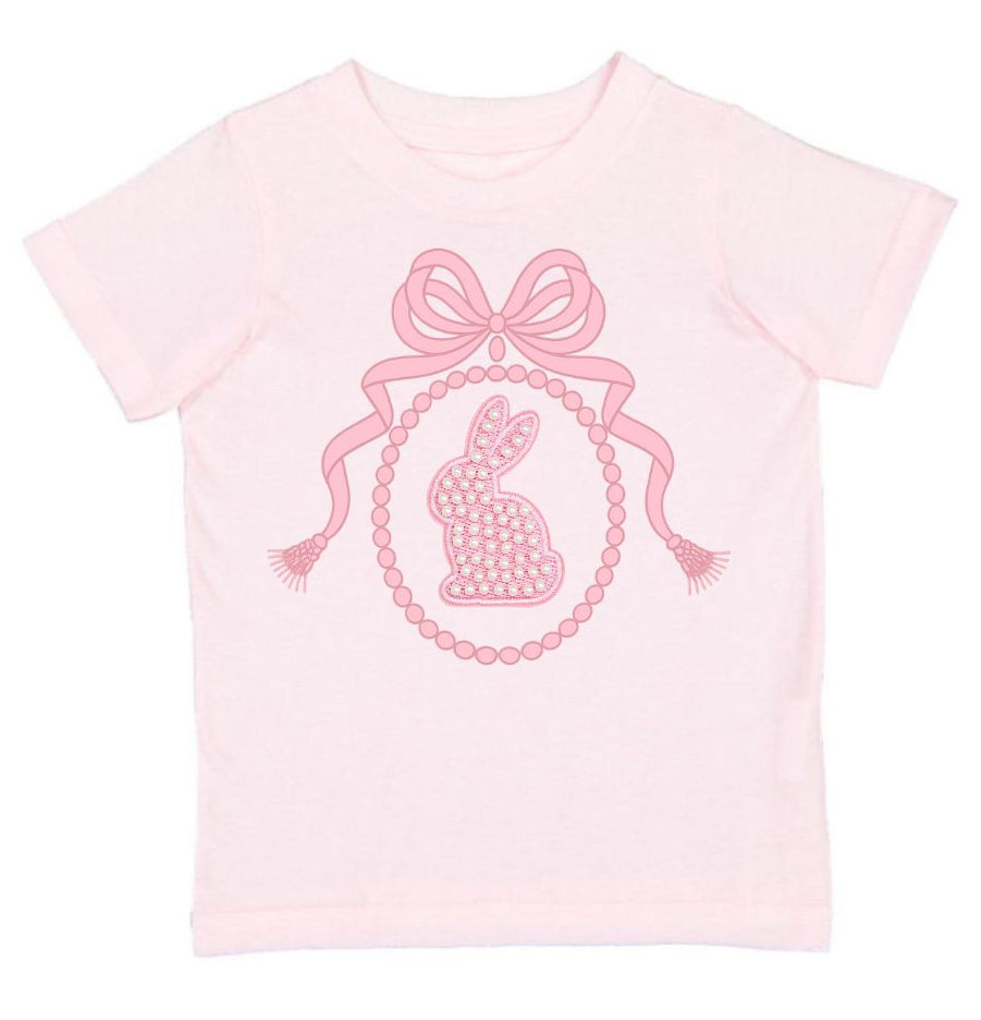 Sweet Wink Bunny Locket Pearl Patch Easter Tee
