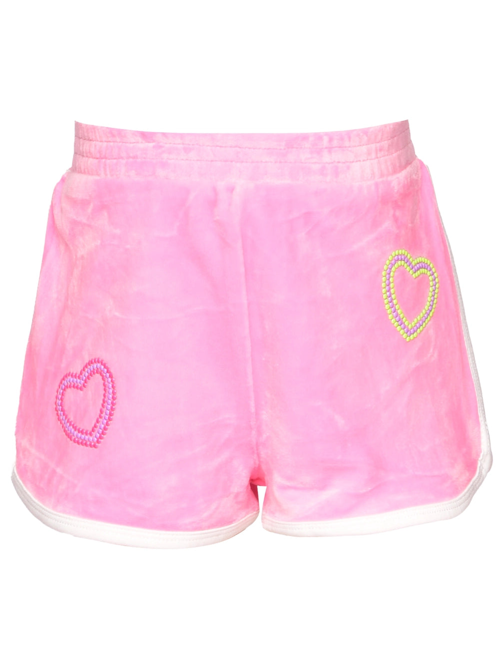 Baby Sara Pink Velour Heart Shorts