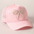 Rhinestone Bow Patch Trucker Hat- Baby Pink