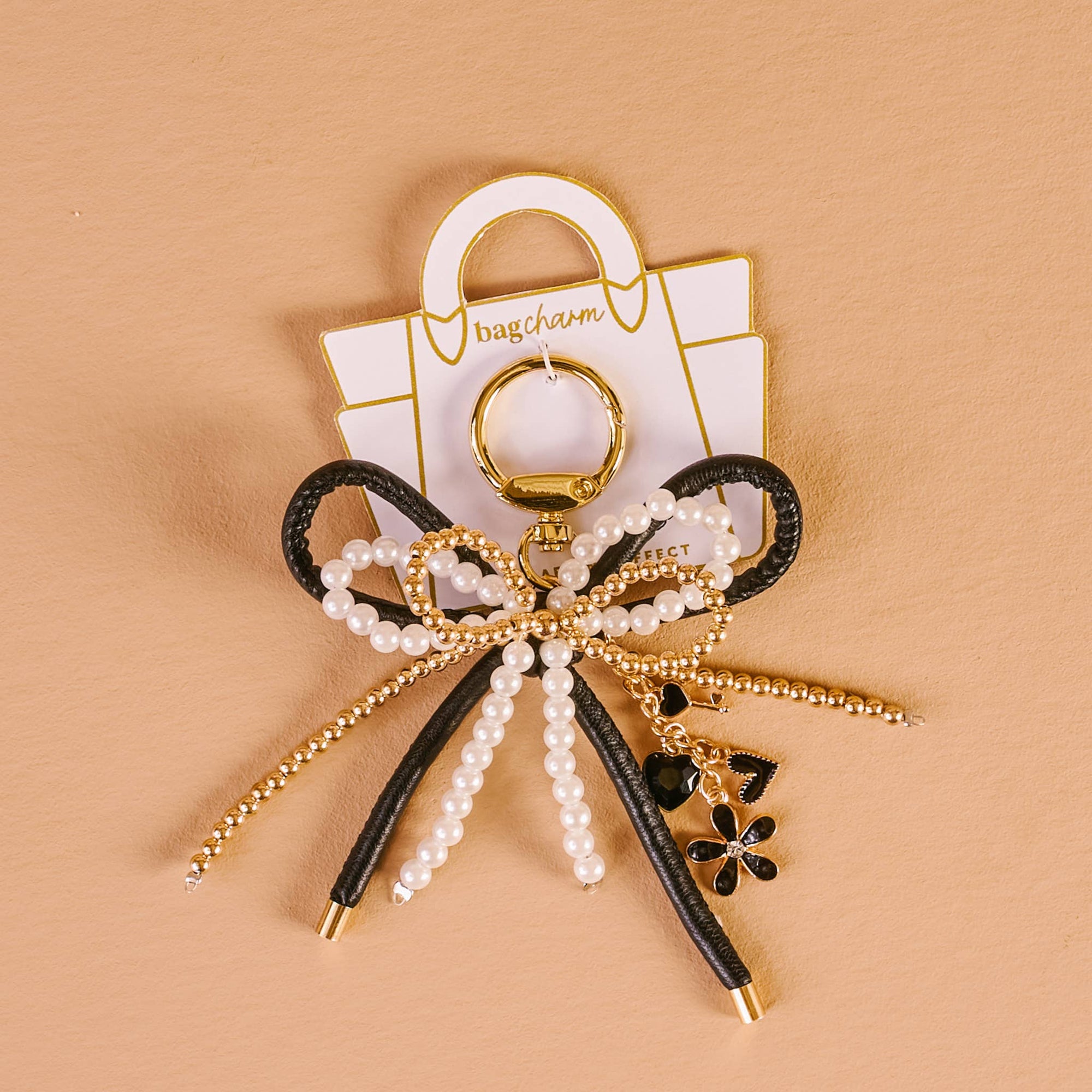 Layered Bows Bag Charm-Bow Glam
