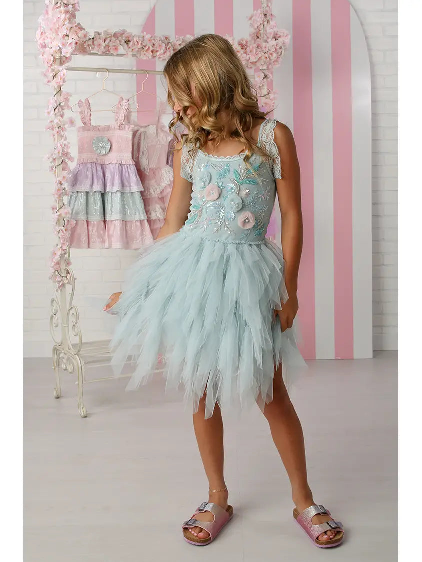 Ooh! La, La! Couture Fleur Emma Dress - Sky Blue