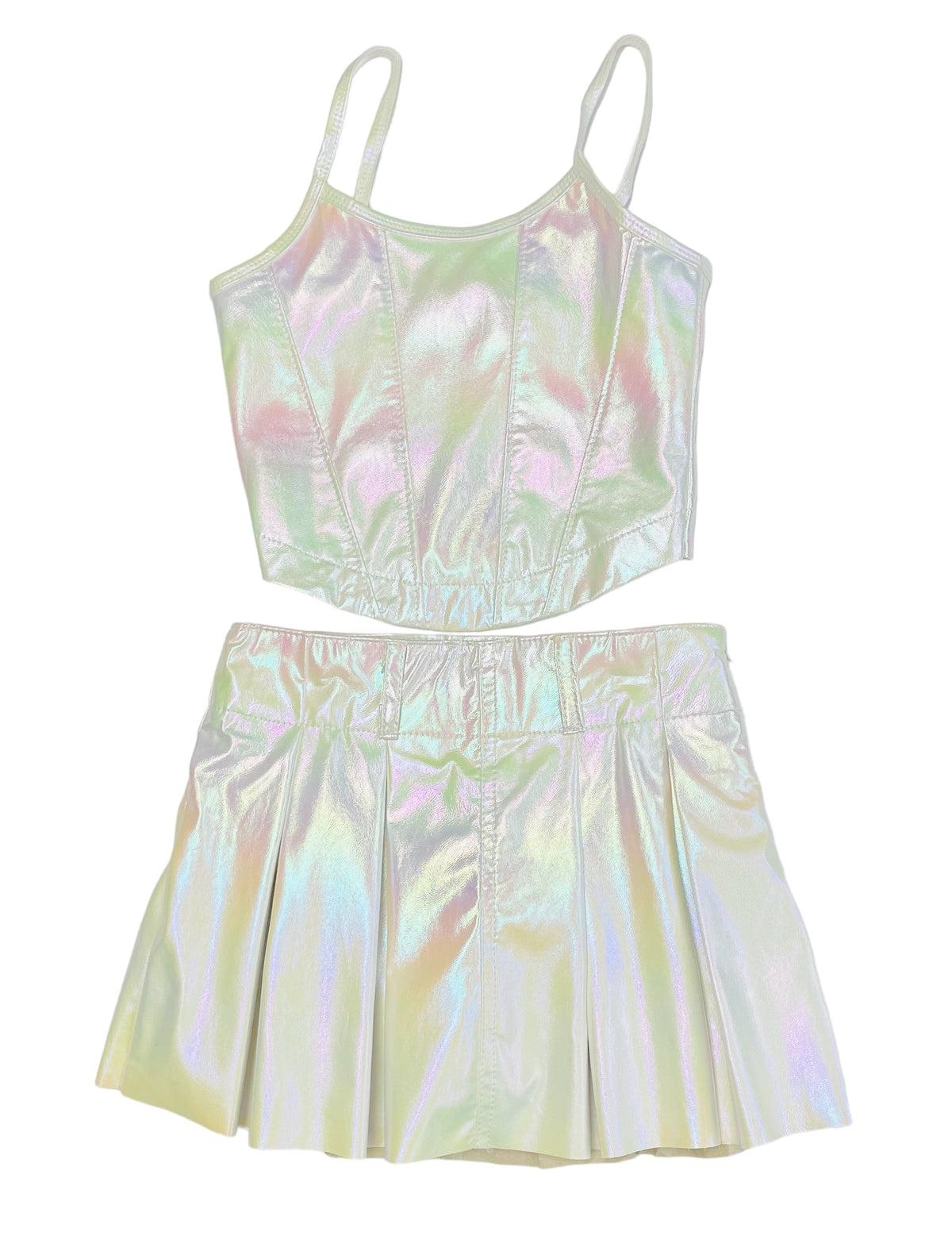 Flowers By Zoe Iridescent 2pc Skort Set ( Built in shorts) - Everything But The PrincessFlowers By Zoe