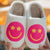 Hot Pink Star Eyed Happy Face Slippers - Everything But The Princesskatydid