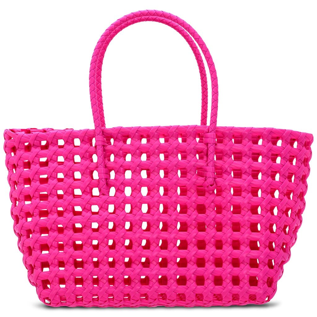 Iscream Hot Pink 13” Woven Tote - Everything But The Princessiscream