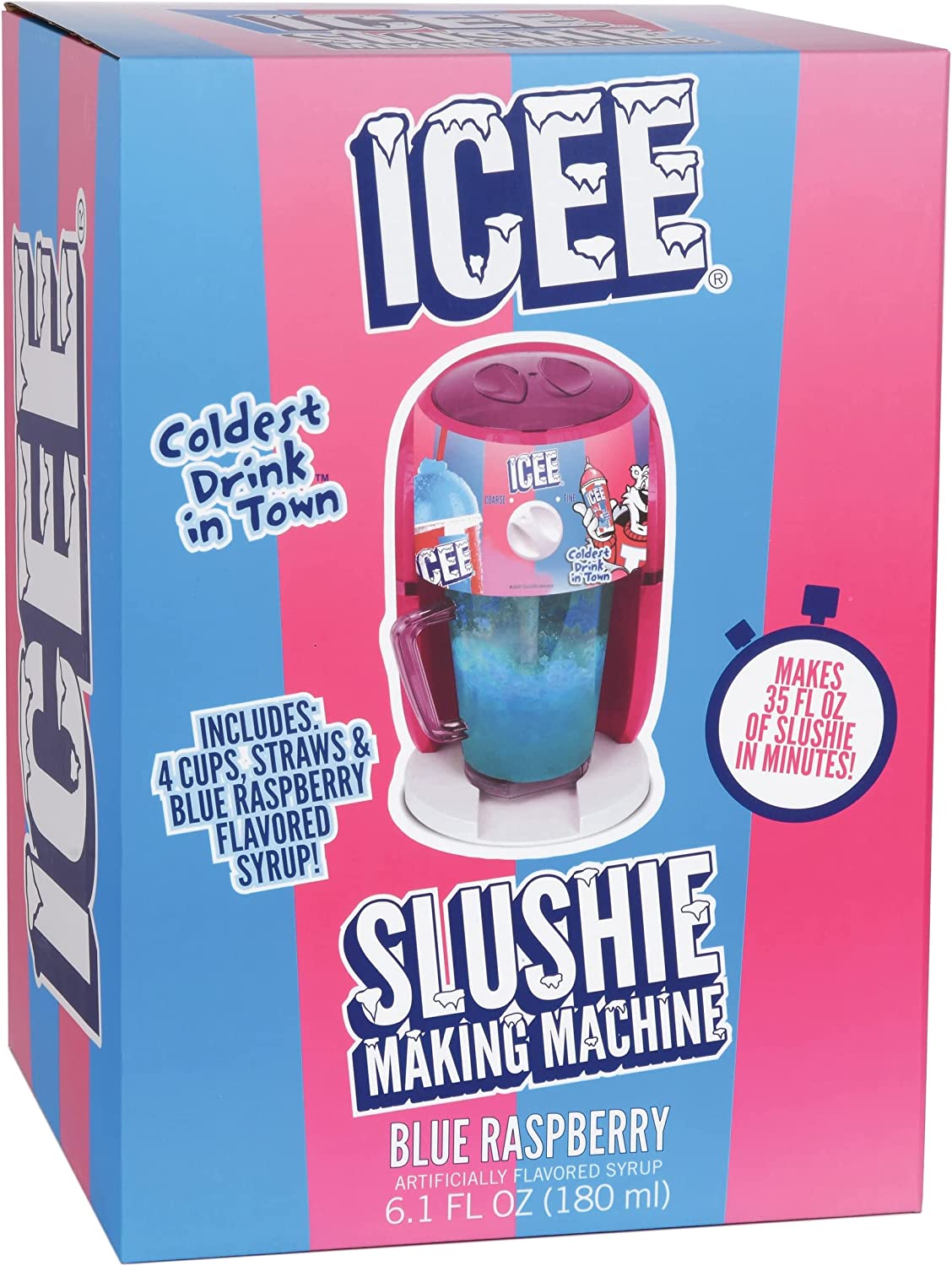 Iscream ICEE® Pink Shaved Ice Machine with Syrup and Cups - Everything But The PrincessIscream