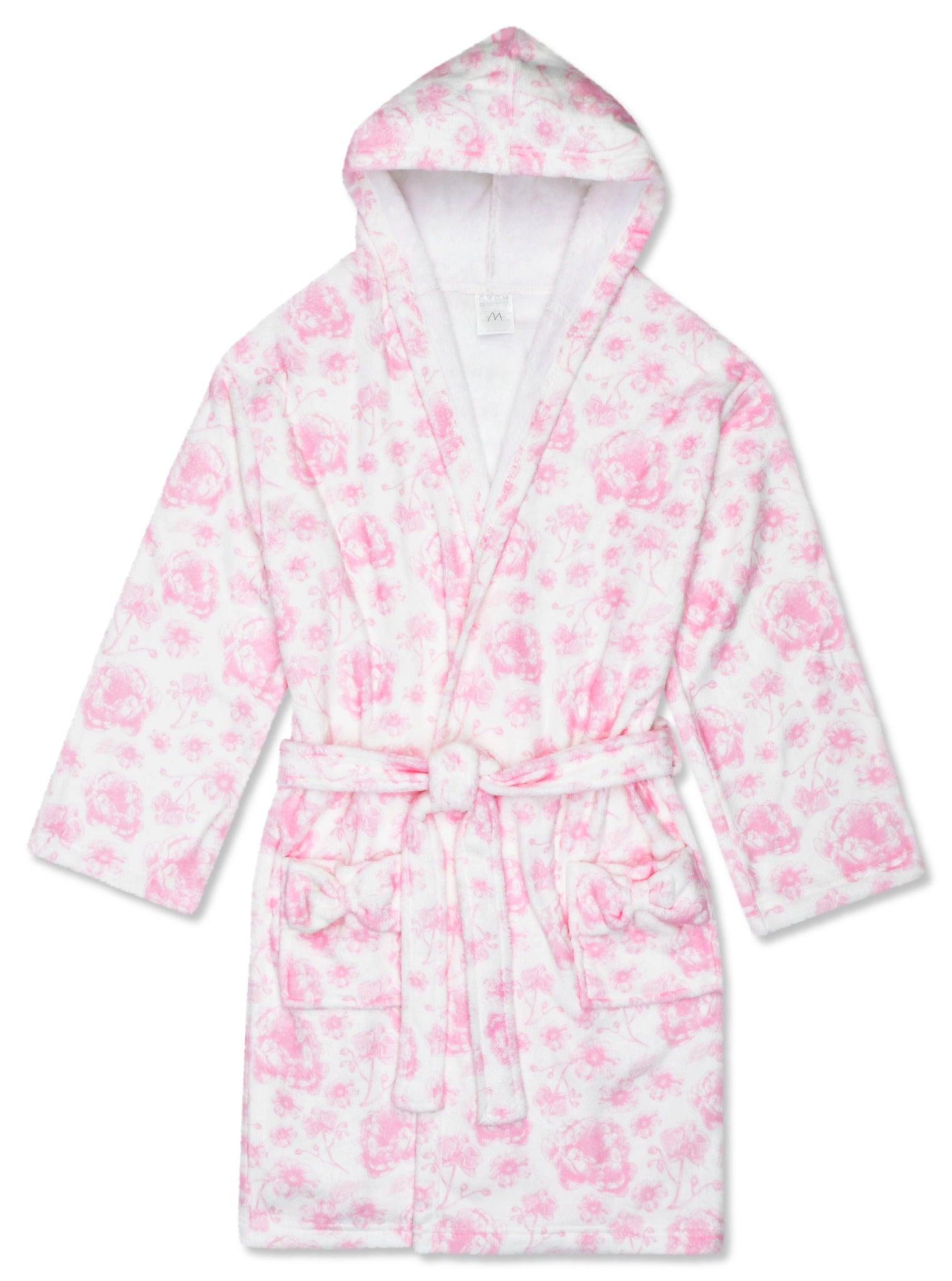 Iscream Pretty Pink Toile Hooded Robe in pink floral toile print