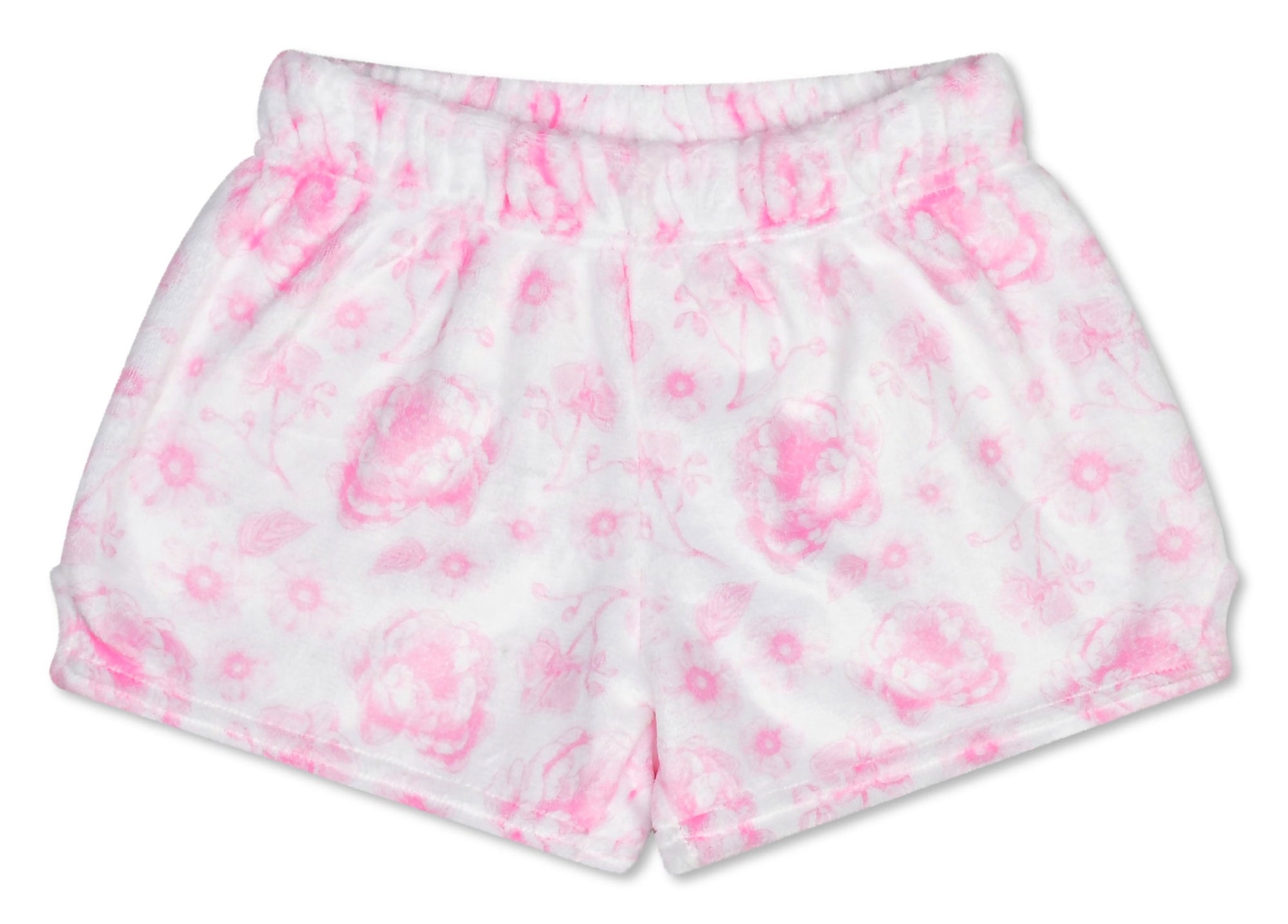 Iscream Pretty Pink Toile plush shorts front view