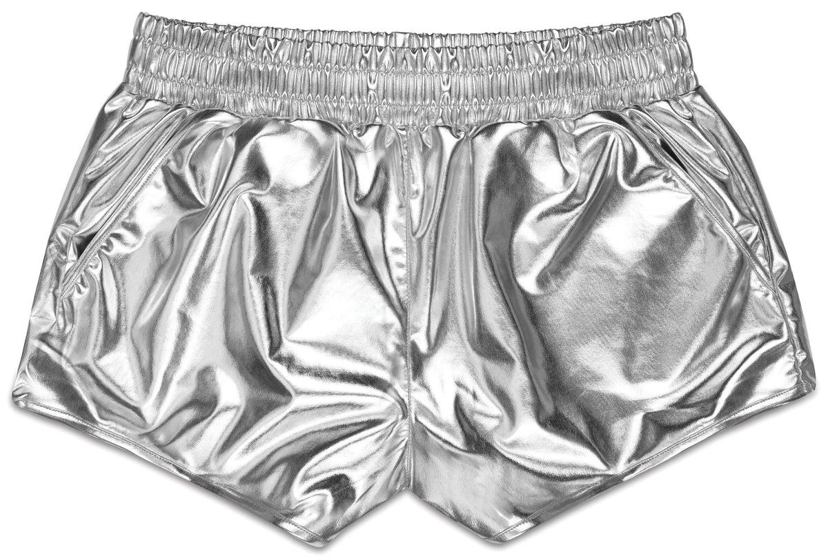 Iscream Silver Metallic Shorts- Size 14 - Everything But The Princessiscream